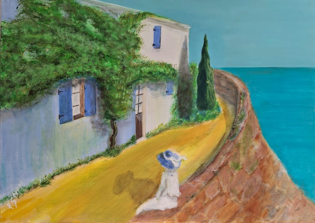 Das Haus am Meer II – Acryl auf Leinwand von Patrizia Steppi