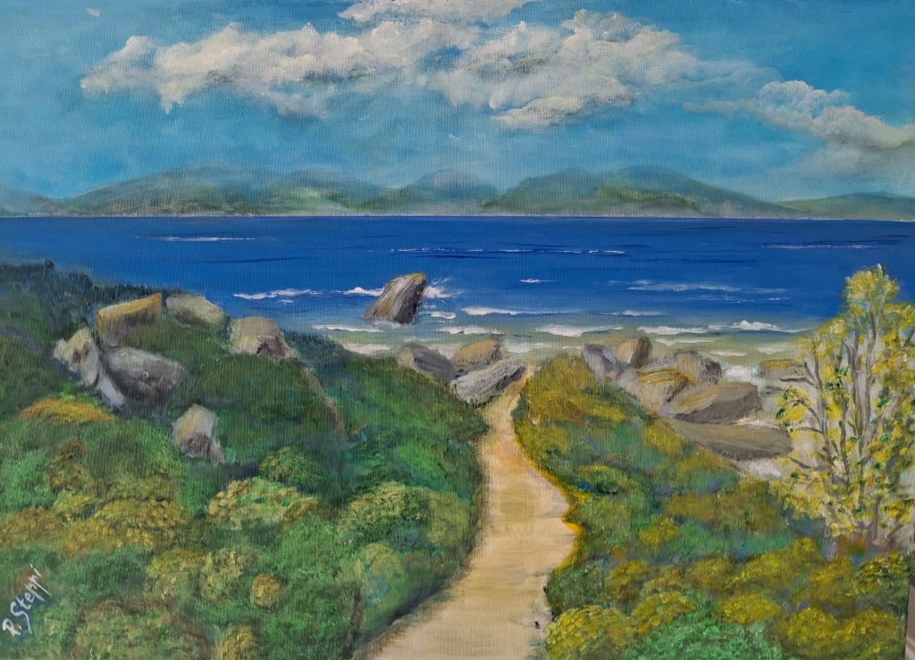 Küstenstille – Acryl auf Leinwand von Patrizia Steppi